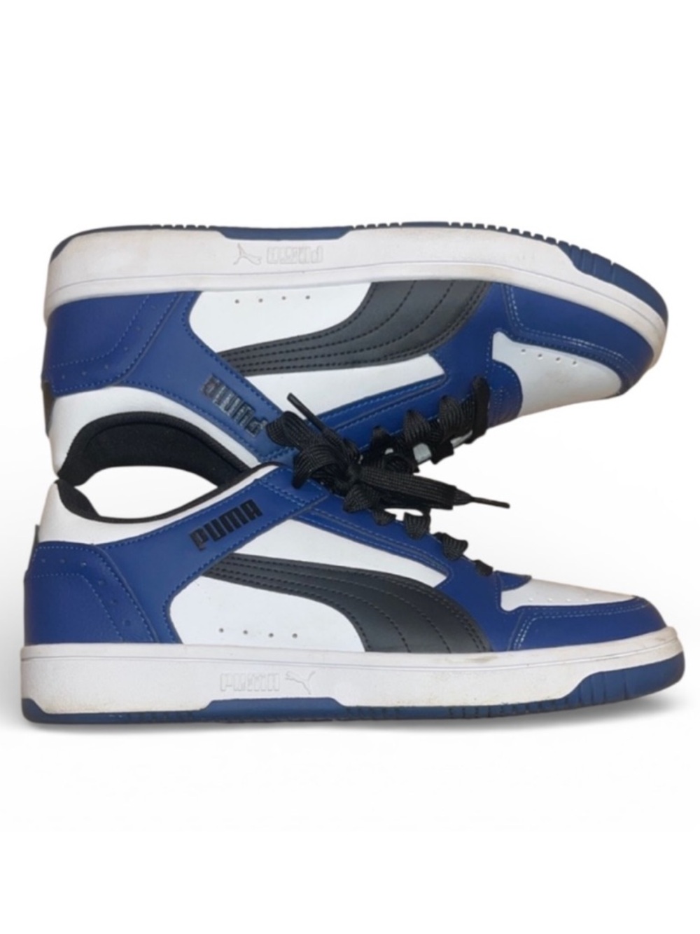 Puma Men's Black, Blue, and White Sneakers